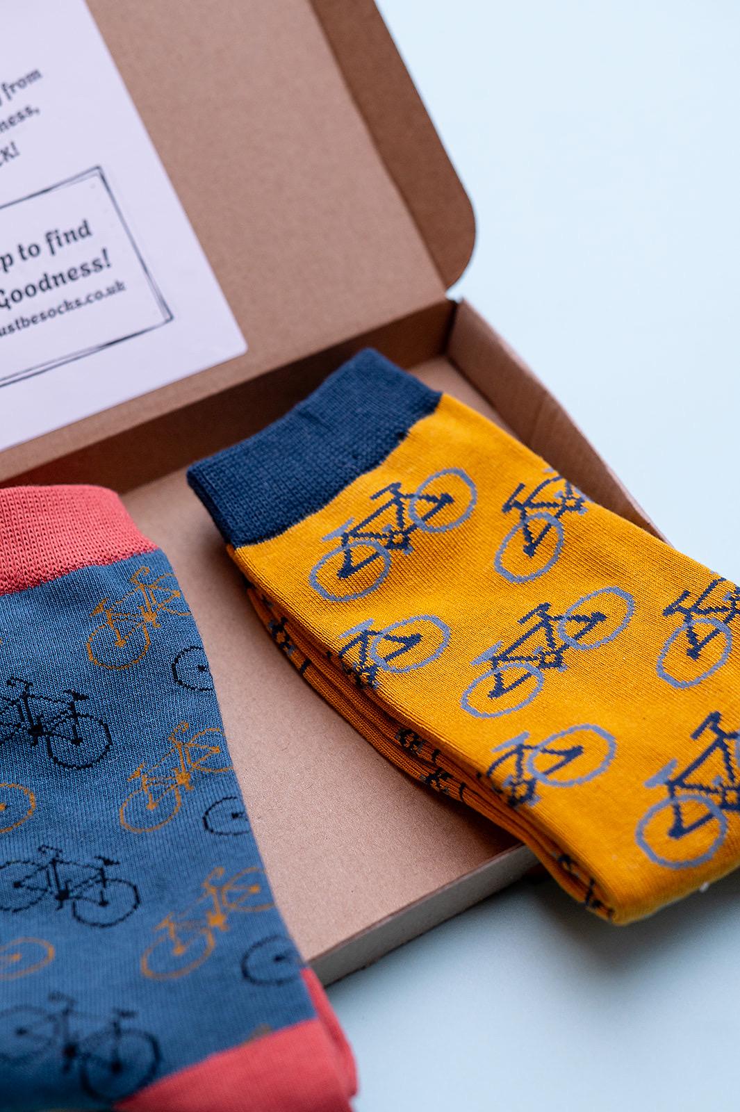 Father’s Day Cycling Bamboo Socks Letterbox Gift with Free Personalised Gift Card