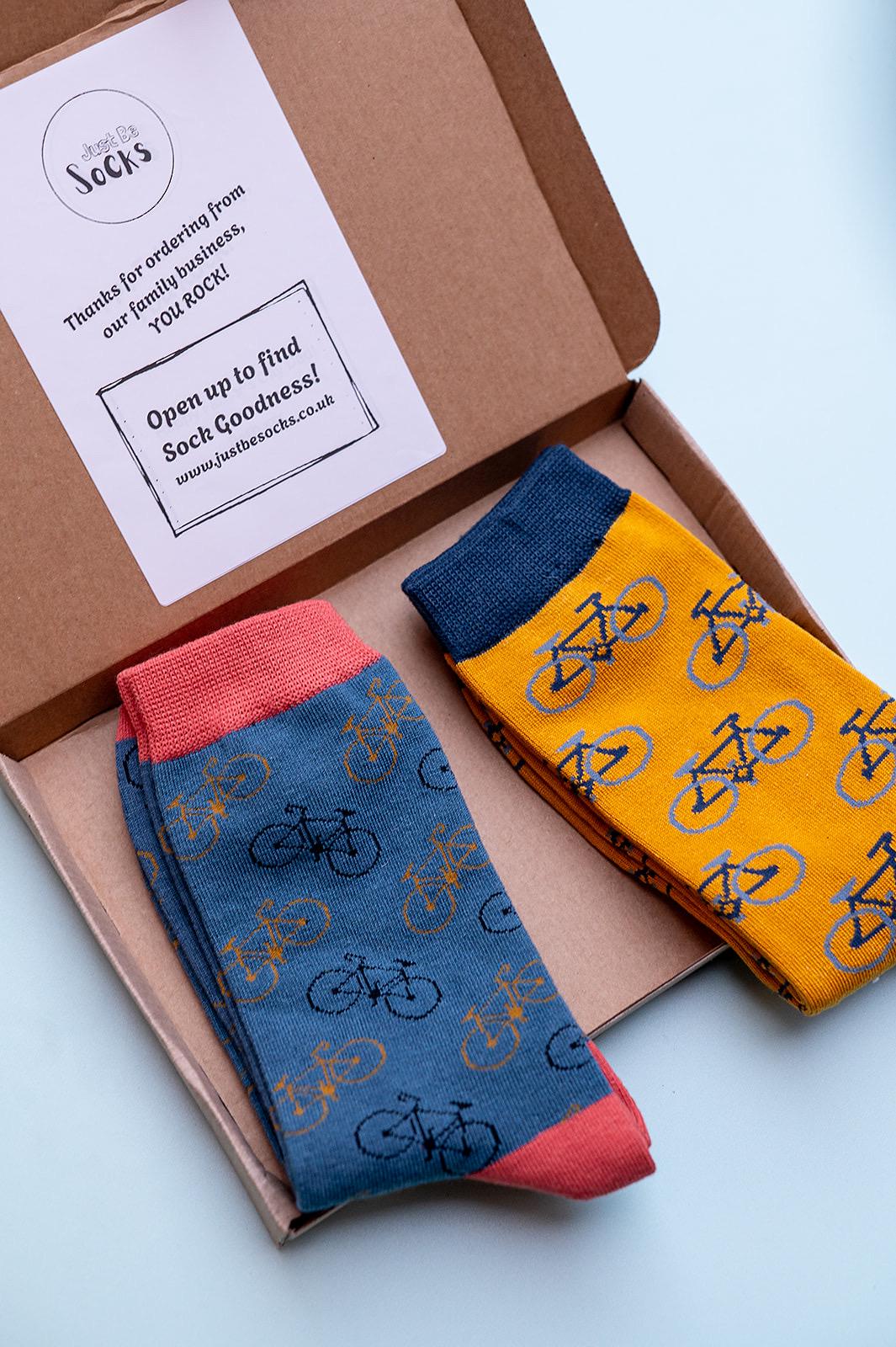 Father’s Day Cycling Bamboo Socks Letterbox Gift with Free Personalised Gift Card