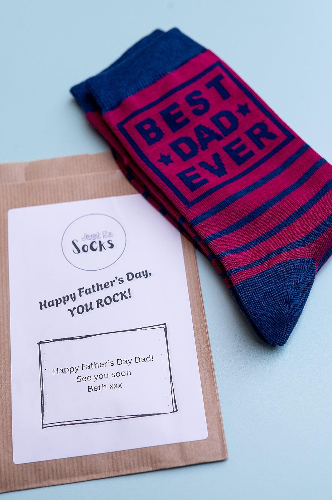 Best Dad Bamboo Socks Letterbox Gift with Free Personalised Gift Card
