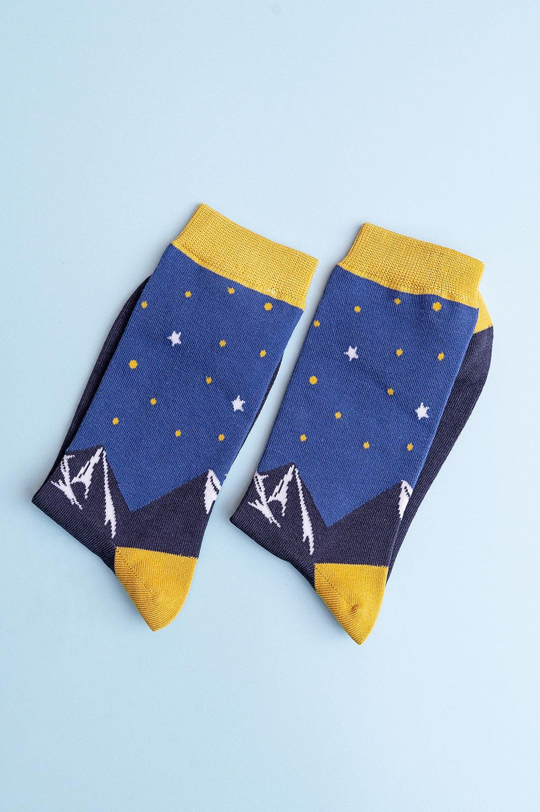 Mountains + Sky bamboo socks | size 7-11