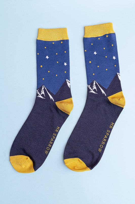 Mountains + Sky bamboo socks | size 7-11