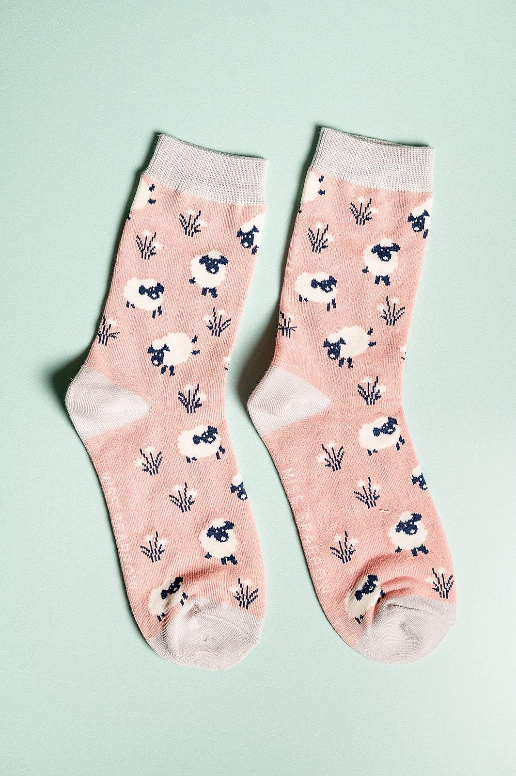 Sheep Bamboo Socks Blue | size 4-7