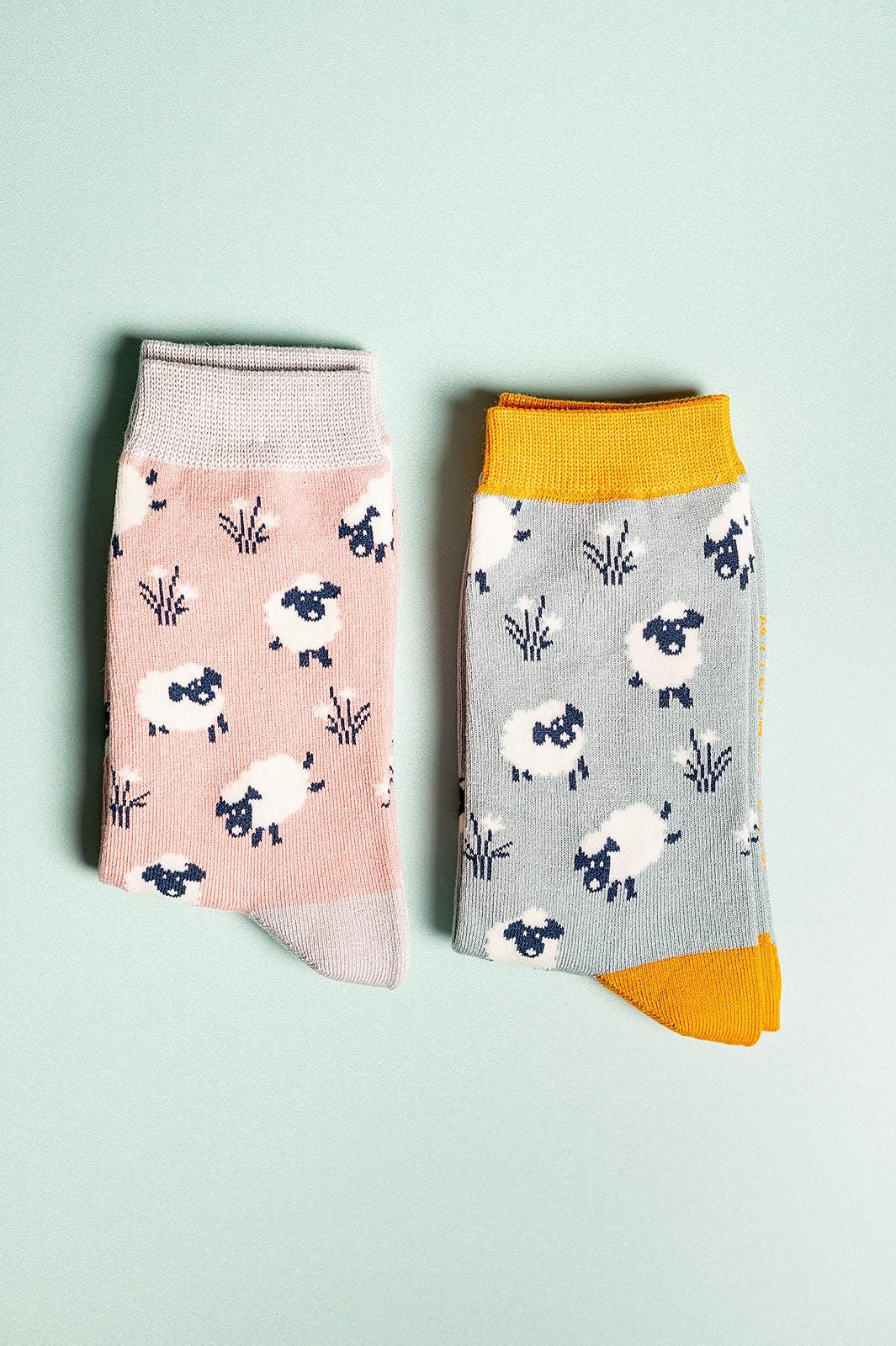 Sheep Bamboo Socks Blue | size 4-7