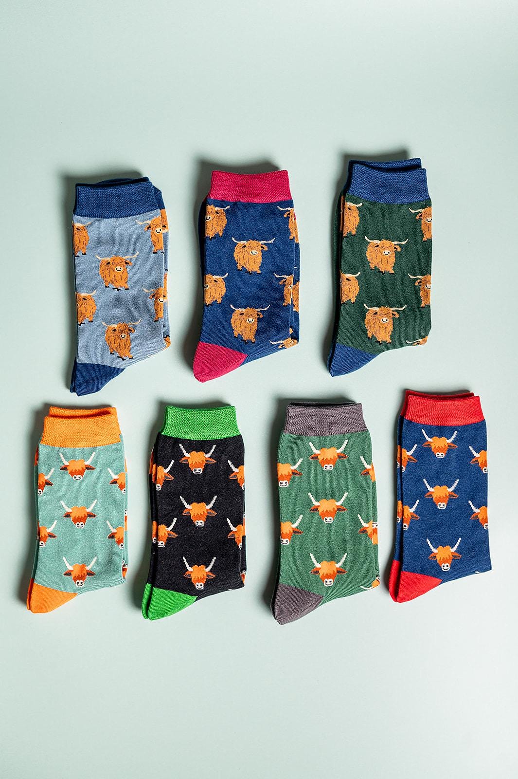 Men’s Highland Cow Bamboo Socks