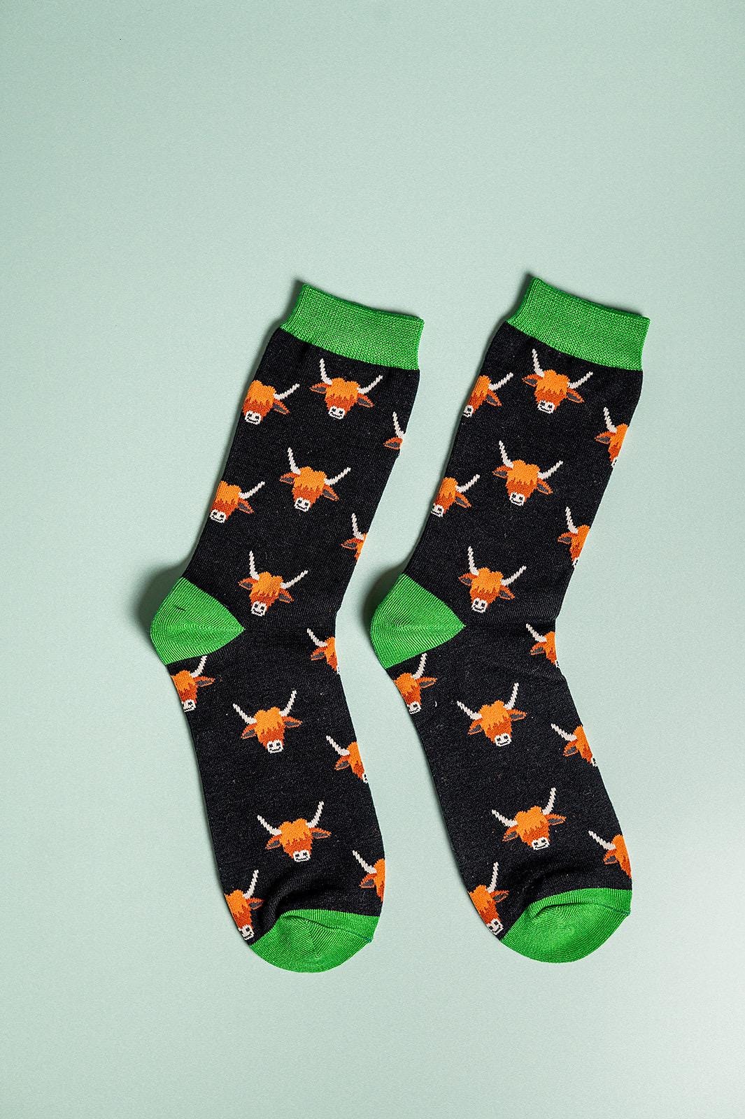 Men’s Highland Cow Bamboo Socks