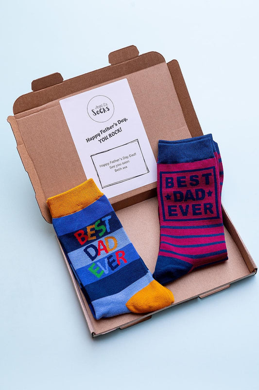 Best Dad Bamboo Socks Letterbox Gift with Free Personalised Gift Card