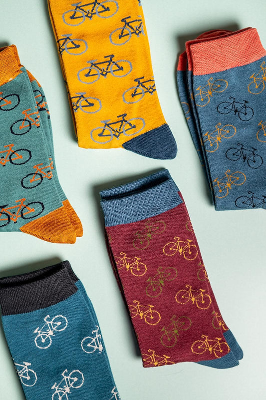 Cycling | Bikes Bamboo Socks Letterbox Gift Set – Eco Friendly Gift with Personalised Note