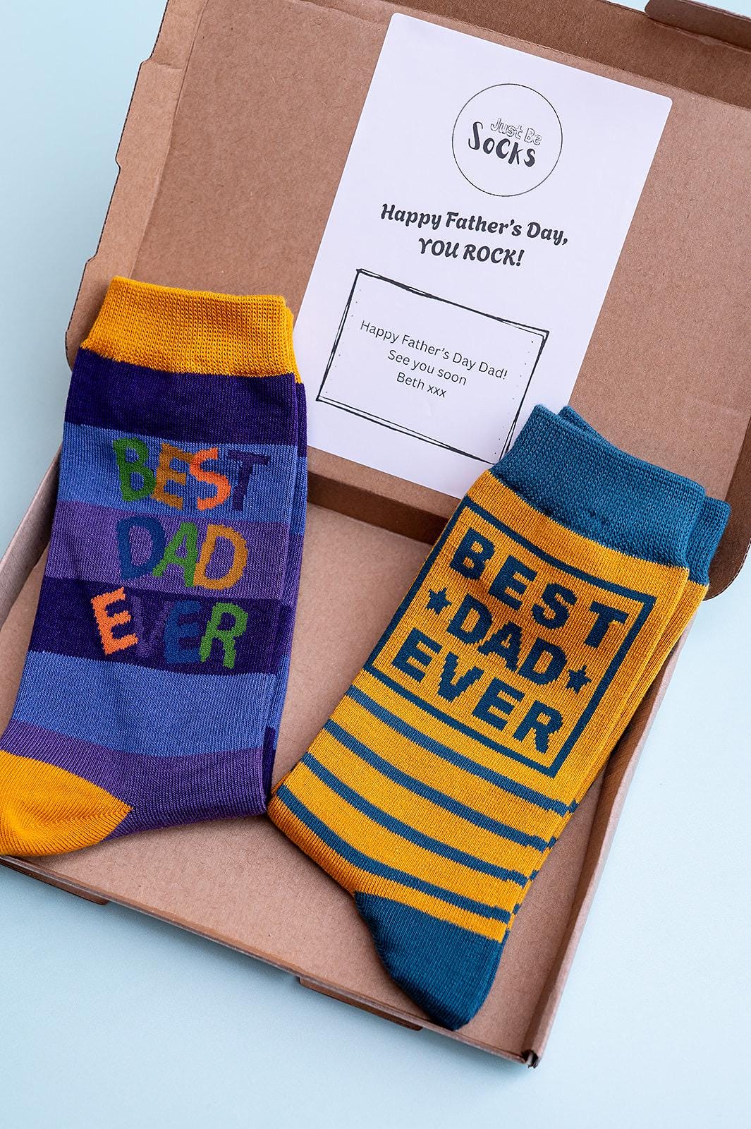 Best Dad Bamboo Socks Letterbox Gift with Free Personalised Gift Card