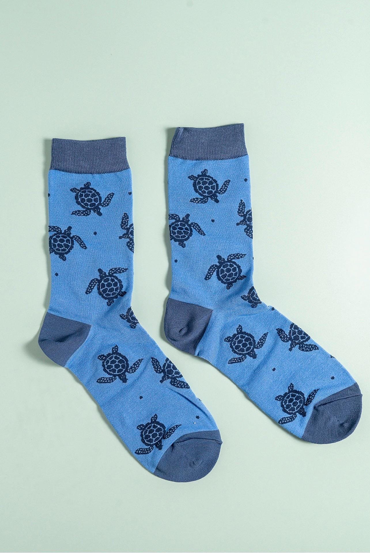 Turtle Bamboo Socks Gift, Letterbox Gift for Him, Eco Friendly Gift