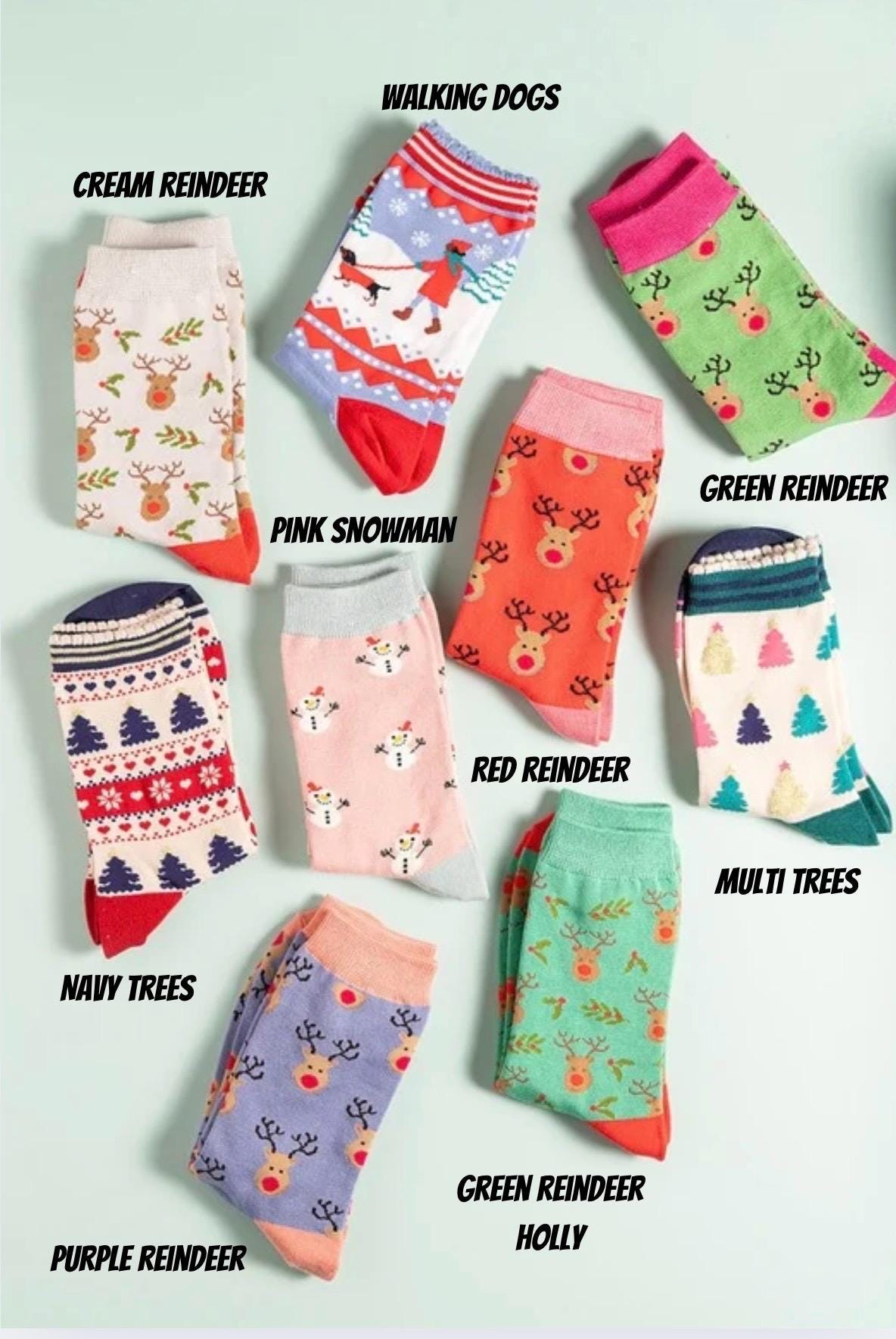 Christmas Bamboo Socks | Size 4-7 | Festive Socks