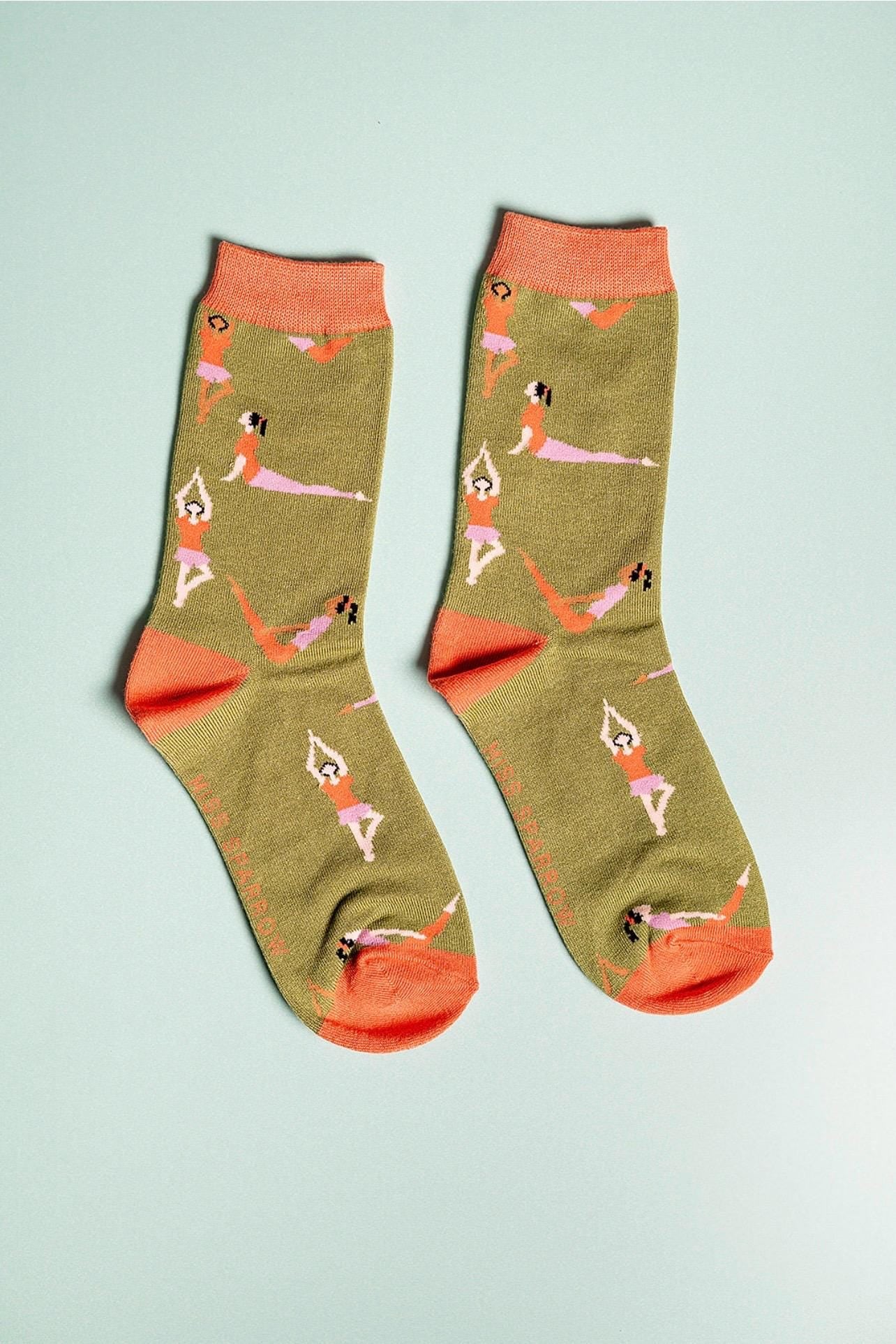 Yoga Bamboo Socks Letterbox Giftset: Ladies Size 4-7, Breathable & Sustainable