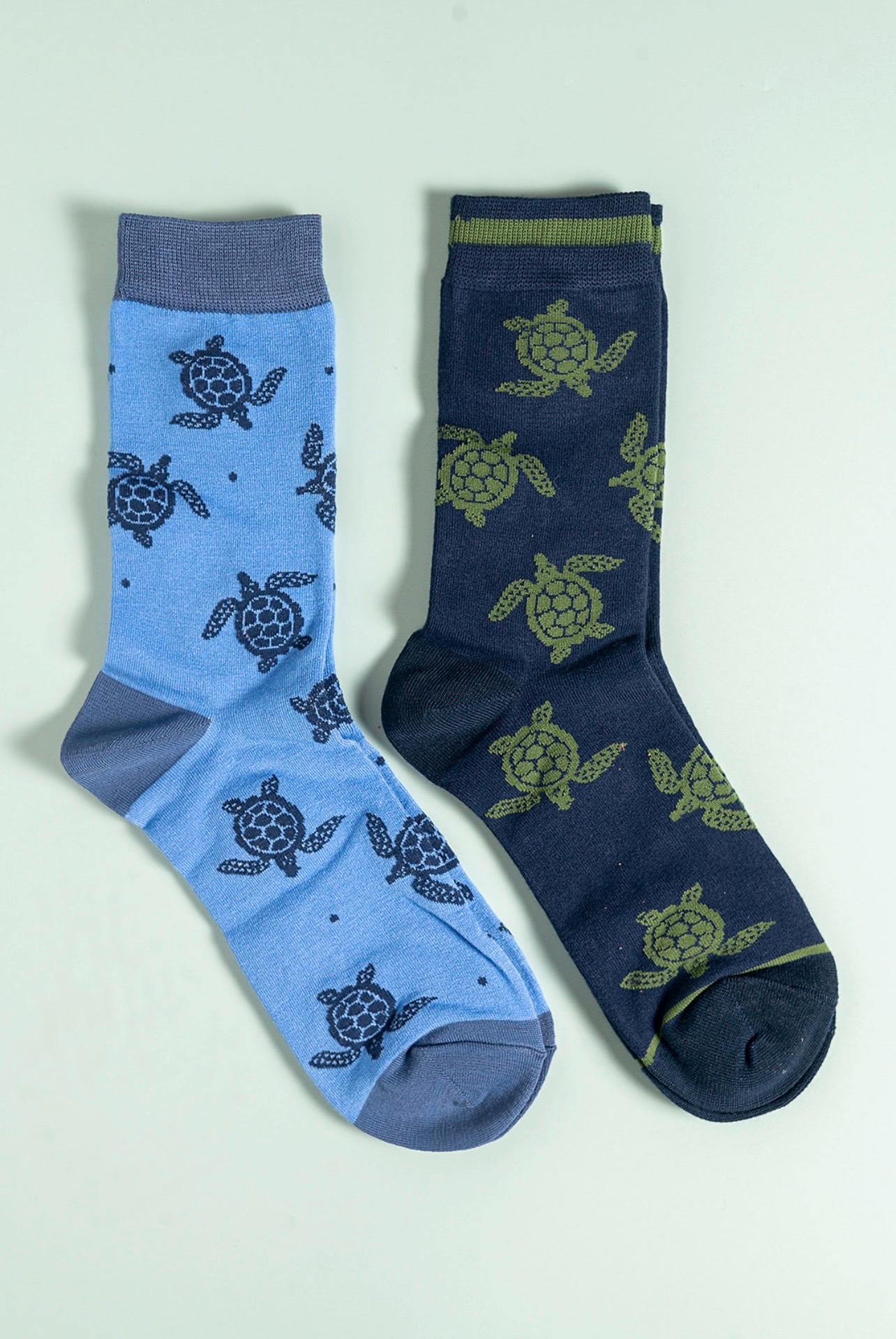 Turtle Bamboo Socks Gift, Letterbox Gift for Him, Eco Friendly Gift