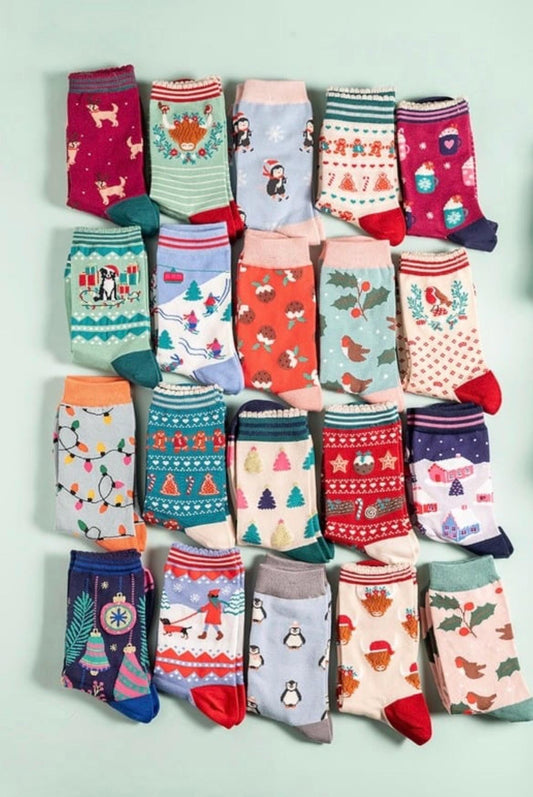 Christmas Bamboo Socks | Size 4-7 | Festive Socks