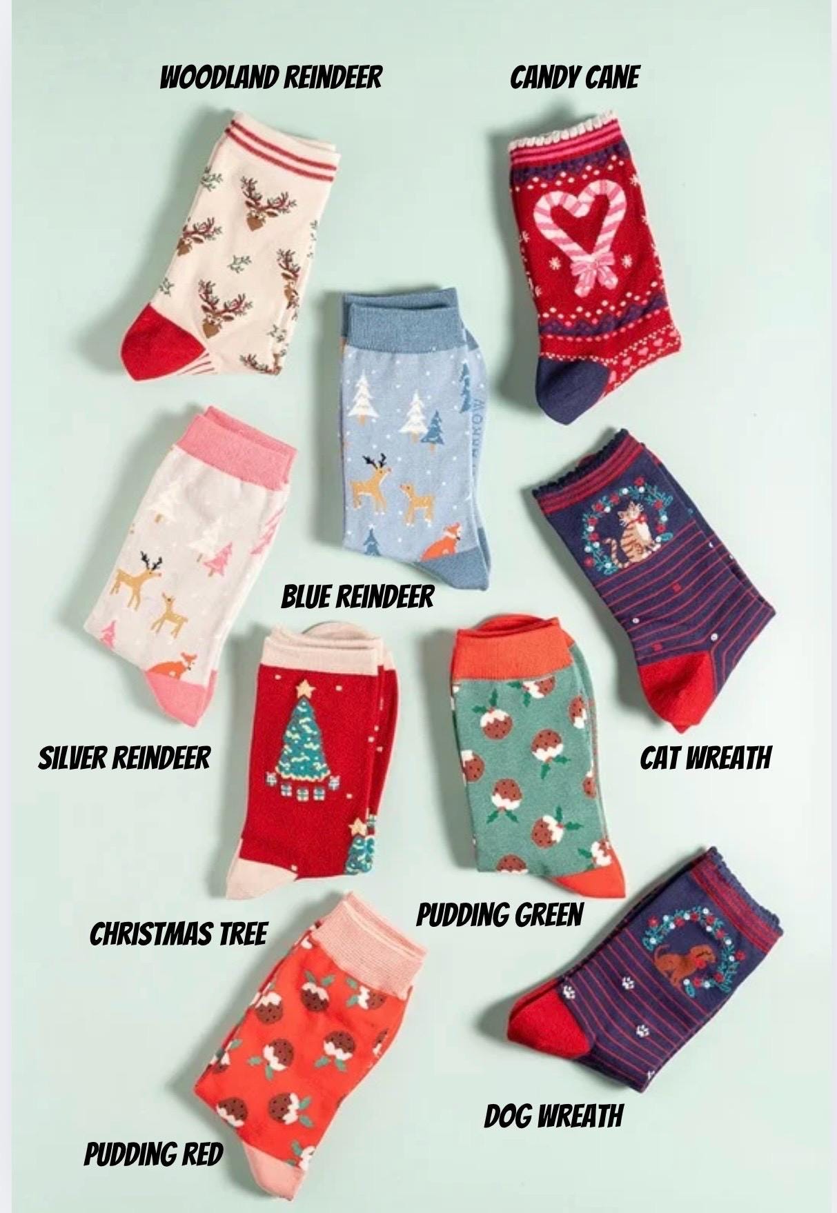 Christmas Bamboo Socks | Size 4-7 | Festive Socks