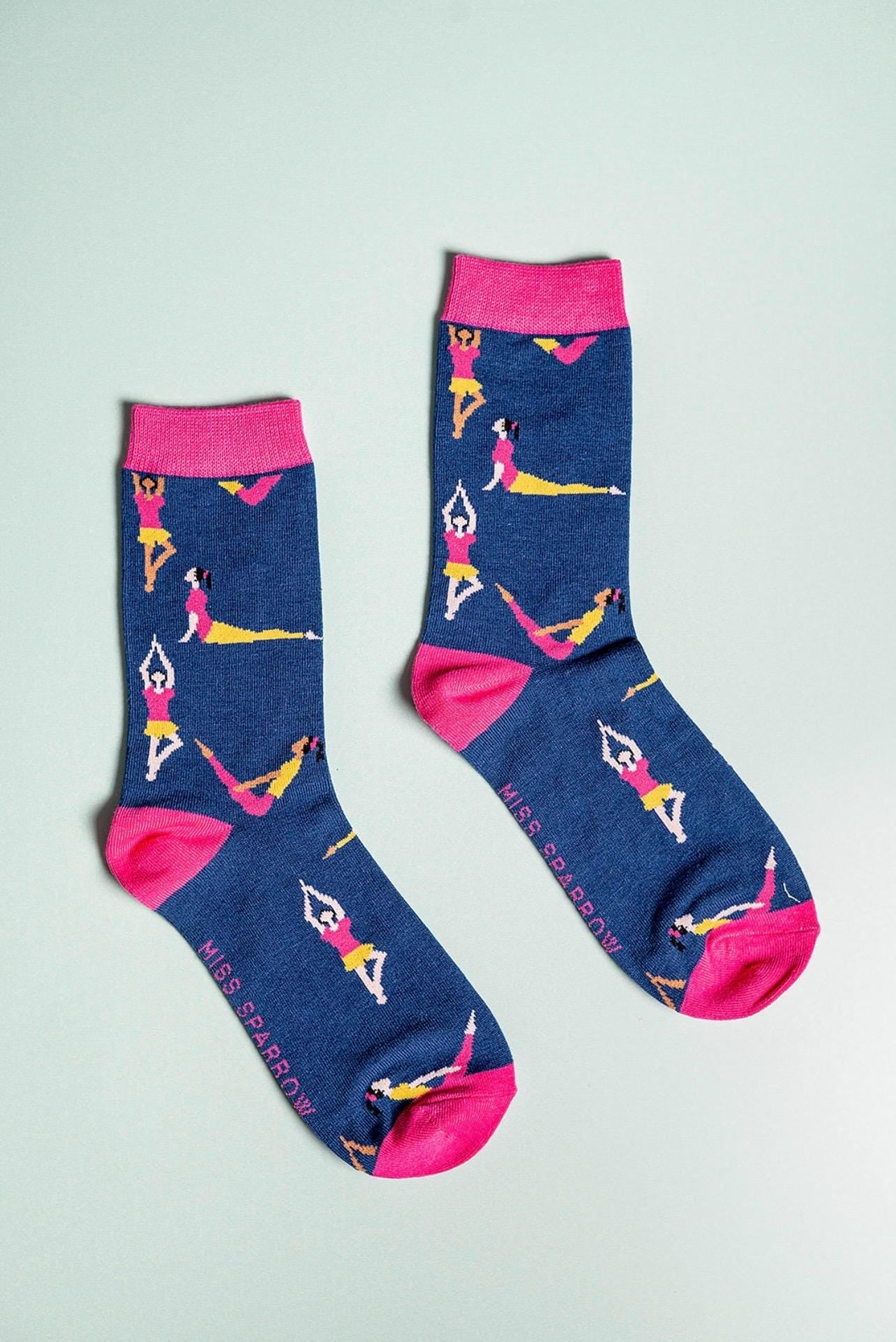 Yoga Bamboo Socks Letterbox Giftset: Ladies Size 4-7, Breathable & Sustainable