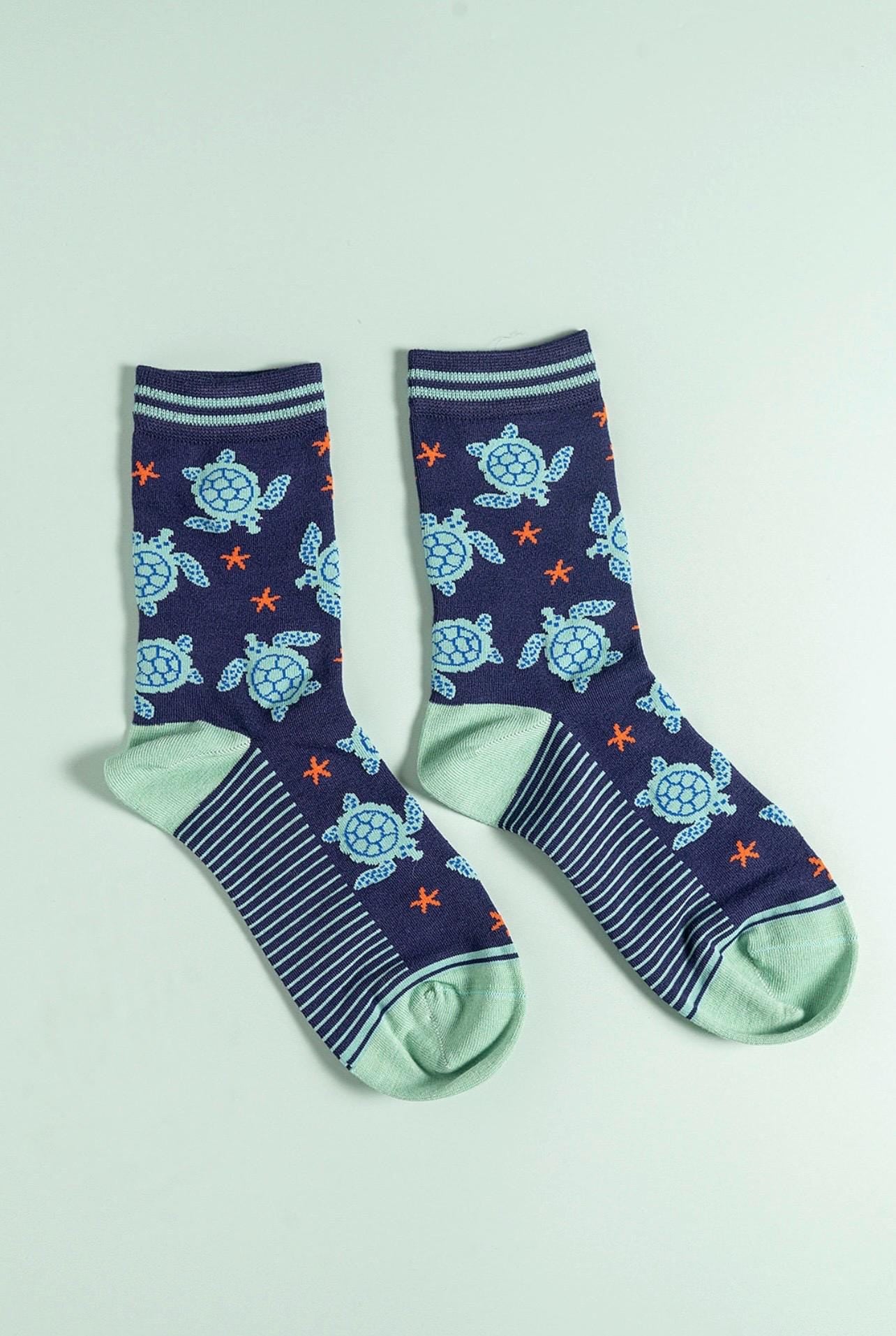 Turtle Bamboo Socks Letterbox Giftset | size 4-7