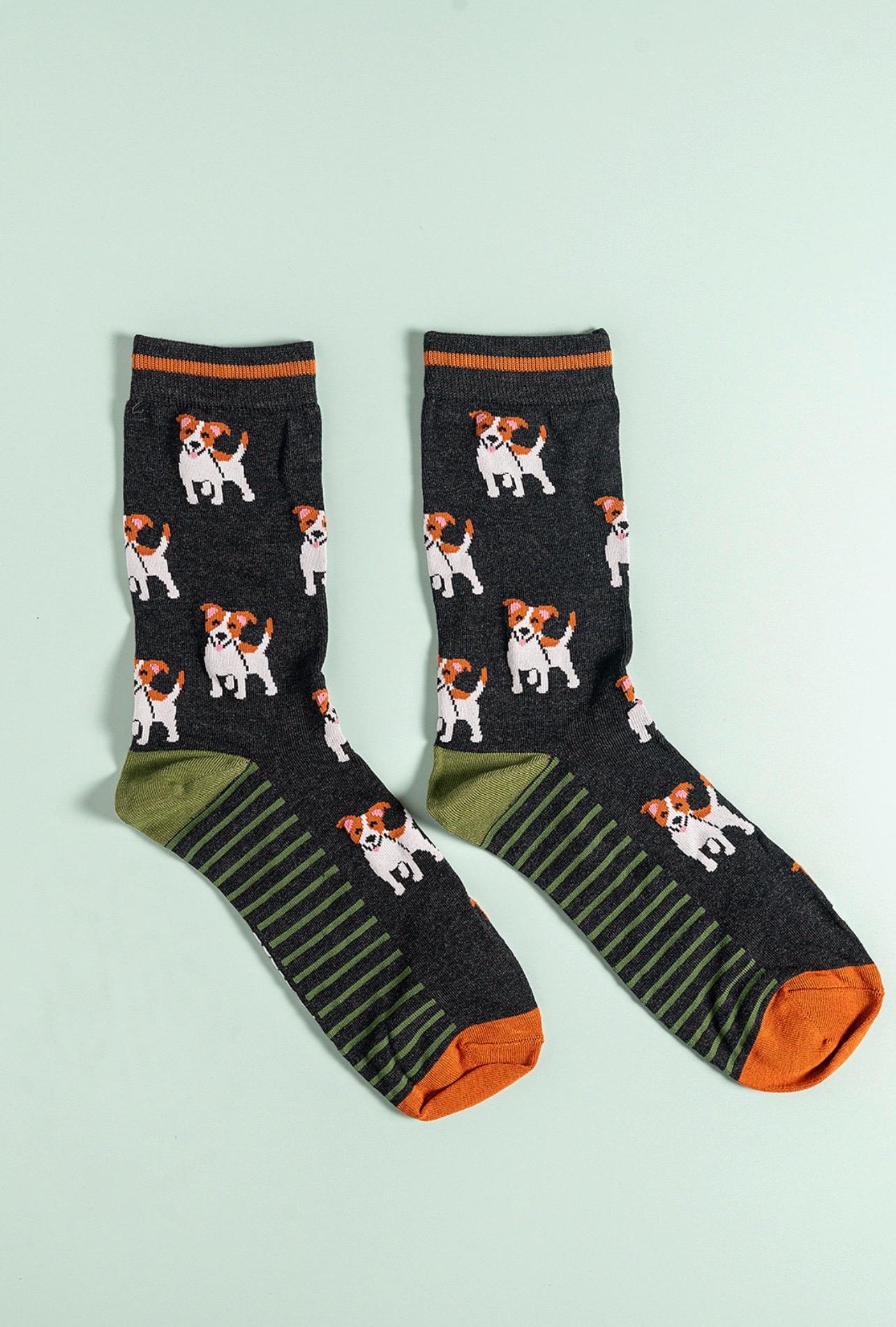 Jack Russell Bamboo Socks | 7-11