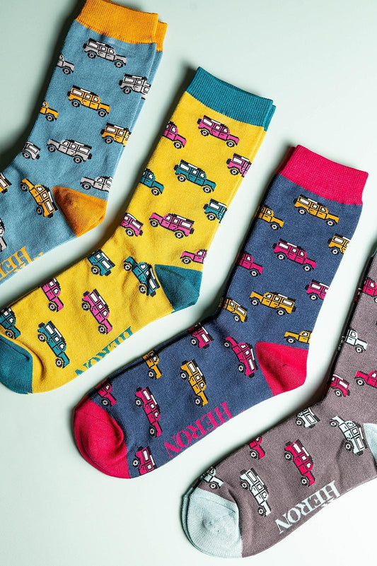 Off Road Bamboo Socks Gift for Him, Men’s UK 7-11, Letterbox Gift, Personalised Gift