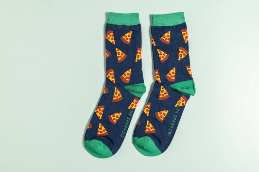 Pizza Bamboo Socks Letterbox Gift with Free Personalised Gift Card