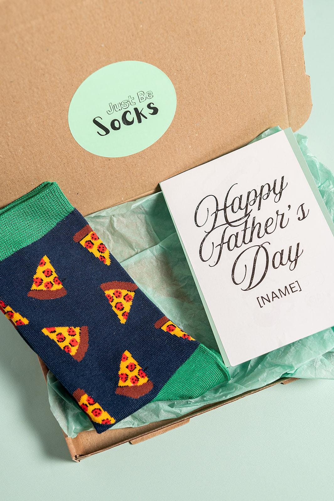 Pizza Bamboo Socks Letterbox Gift with Free Personalised Gift Card