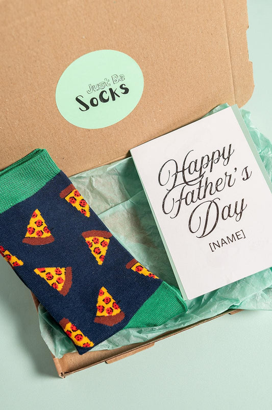 Pizza Bamboo Socks Letterbox Gift with Free Personalised Gift Card