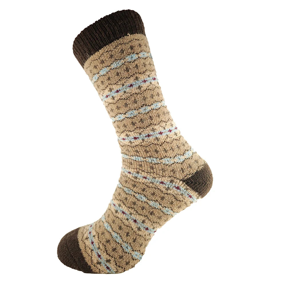 Beige Tone Fairisle socks