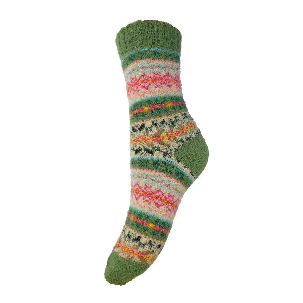 Red and Blue nordic socks